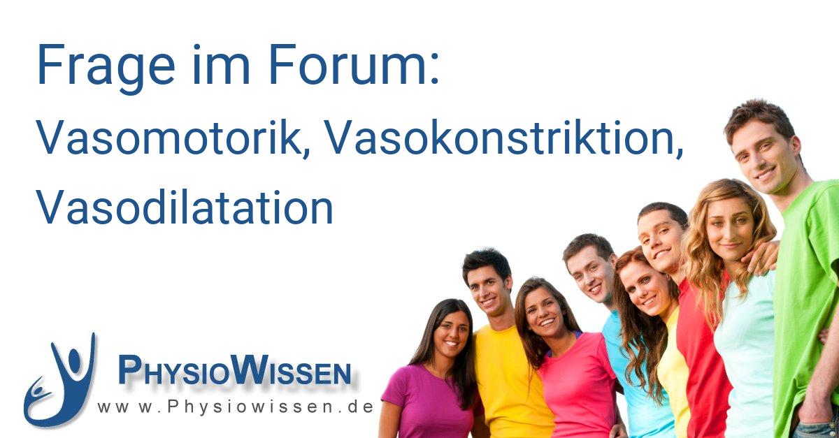 Vasomotorik, Vasokonstriktion, Vasodilatation Theorie Physiowissen