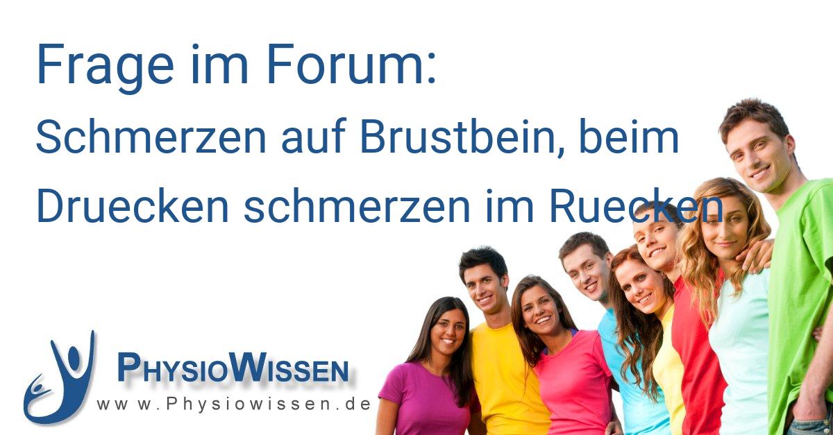 Schmerzen auf Brustbein, beim Druecken schmerzen im Ruecken Behandlung in der Physiotherapie