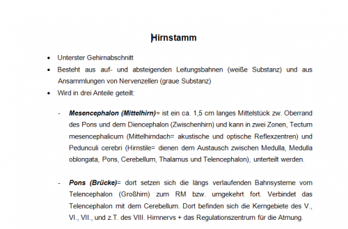 Mehr Informationen zu "Hirnnerven + Hirnstamm"