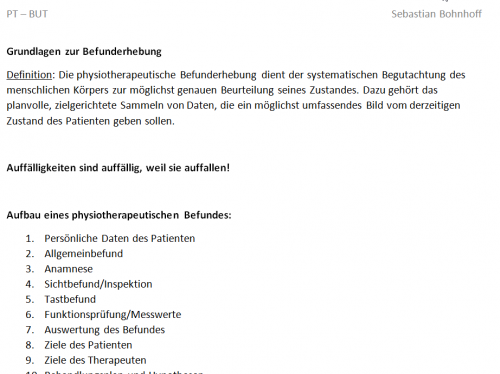 Mehr Informationen zu "Einführung Befunderhebung"