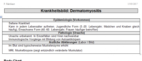 Mehr Informationen zu "Dermatomyositis - klinisches Muster"