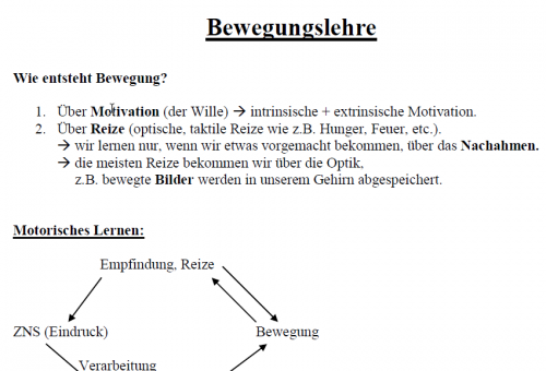 Mehr Informationen zu "bewegungslehre"