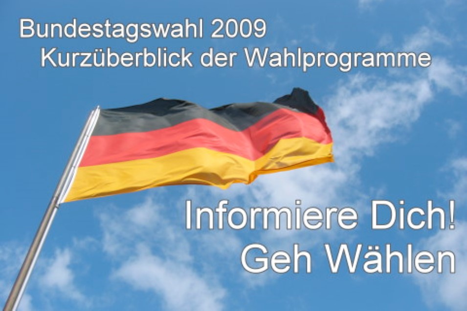 Mehr Informationen zu "Bundestagswahl 2009 - Informiere Dich! Geh Wählen!"