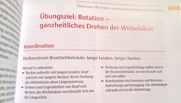 Übungsziel Rotation der Wirbelsäule